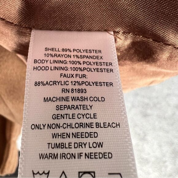 Denim & Co Anorak Jacket Sherpa Lined Hood Women | size XXS - Picture 7 of 10